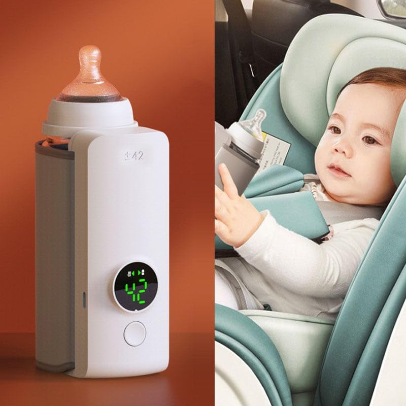 Smart Baby Bottle Insulation Warmer – Wireless, 6-Level Temperature Control, Travel Friendly